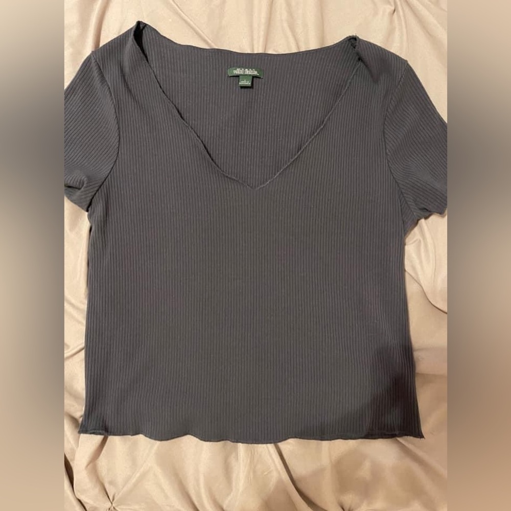 Charcoal target cropped top size L